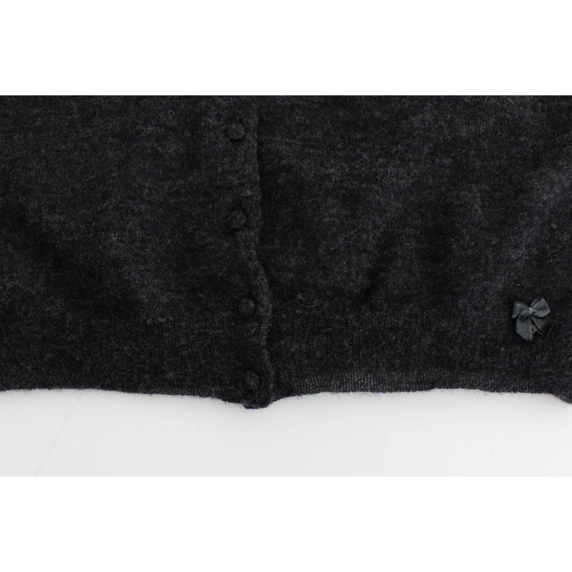 Ermanno Scervino Gray Knit Wool Cardigan Sweater