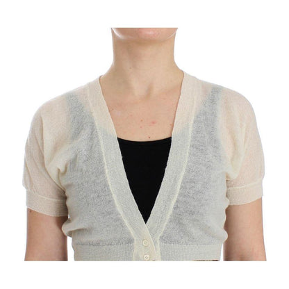 Ermanno Scervino White Wool Cardigan Sweater
