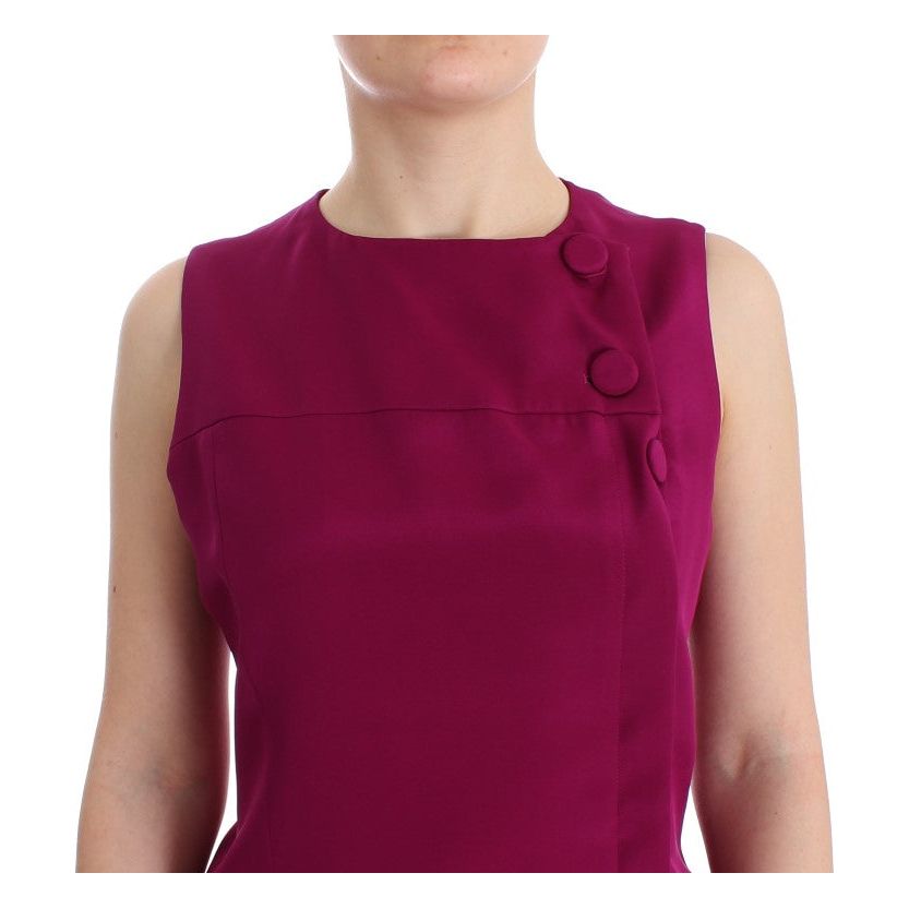 Barbara Casasola Stunning Silk Sleeveless Purple Blouse Barbara Casasola