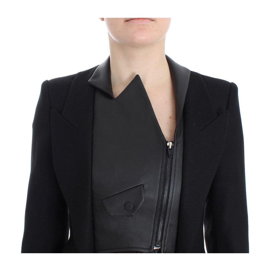 KAALE SUKTAE Elegant Monochrome Zippered Blazer Jacket Coats & Jackets KAALE SUKTAE