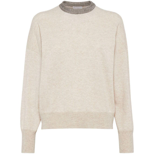 Brunello Cucinelli Sweaters Beige Topwear Brunello Cucinelli