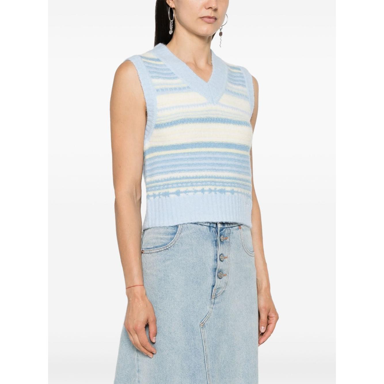 GANNI Sweaters Clear Blue Topwear Ganni