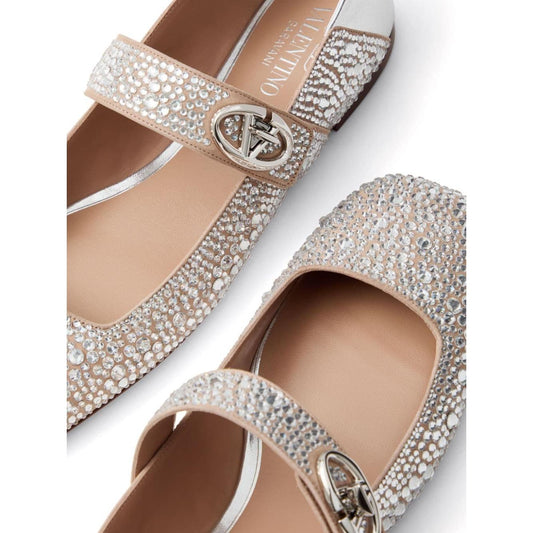 Valentino Garavani Flat shoes Silver Flat Shoes Valentino Garavani