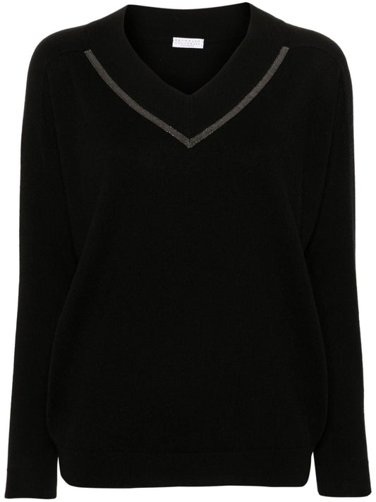 Brunello Cucinelli Sweaters Black Topwear Brunello Cucinelli