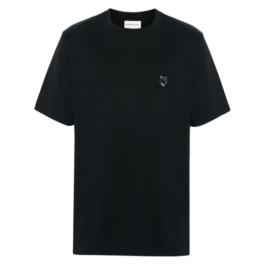 MAISON KITSUNE' T-shirts and Polos Black Topwear Maison Kitsune'