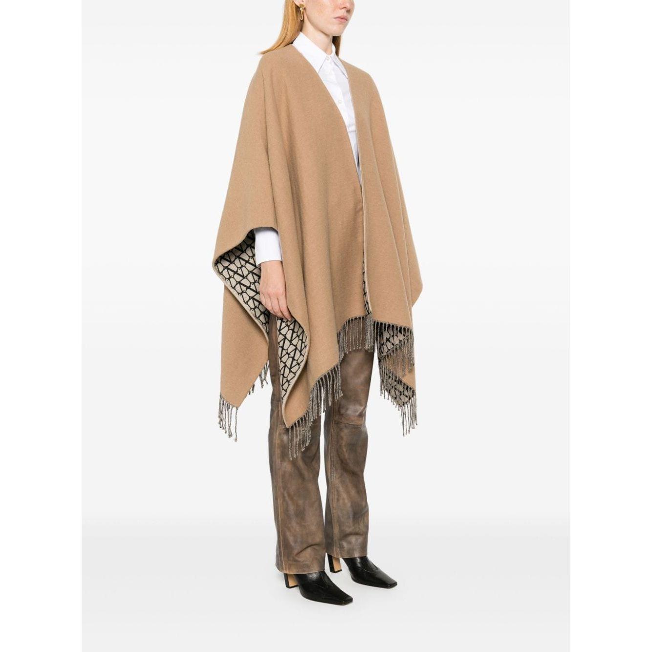 Valentino virgin wool-silk blend Coat Camel Jackets Valentino