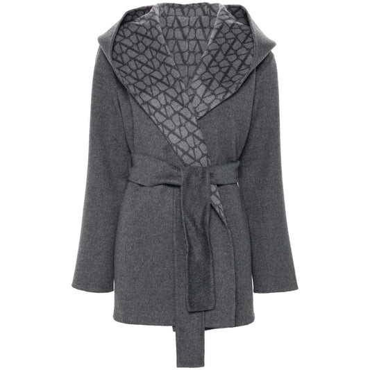 Valentino Coats Grey Jackets Valentino