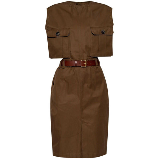 Saint Laurent  Dresses Beige Dresses Saint Laurent Dark Olive Green