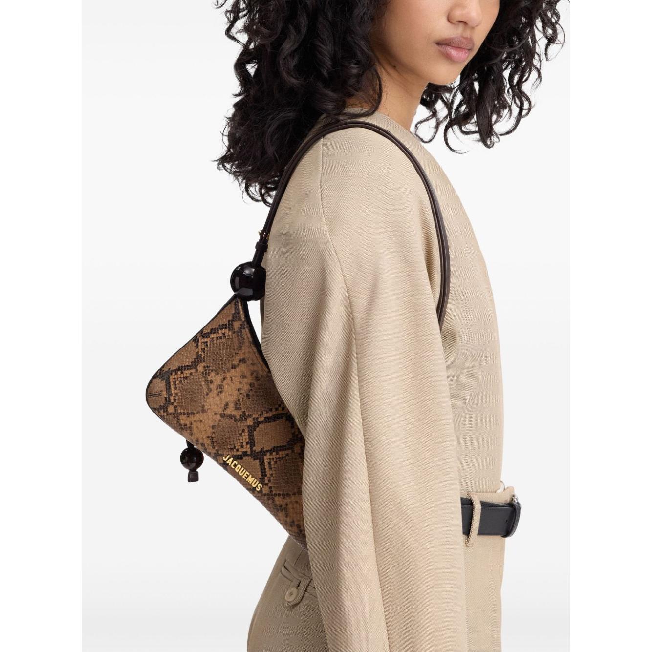 JACQUEMUS Jacquemus Le Bisou Perle Shoulder Bag Brown Shoulder JACQUEMUS