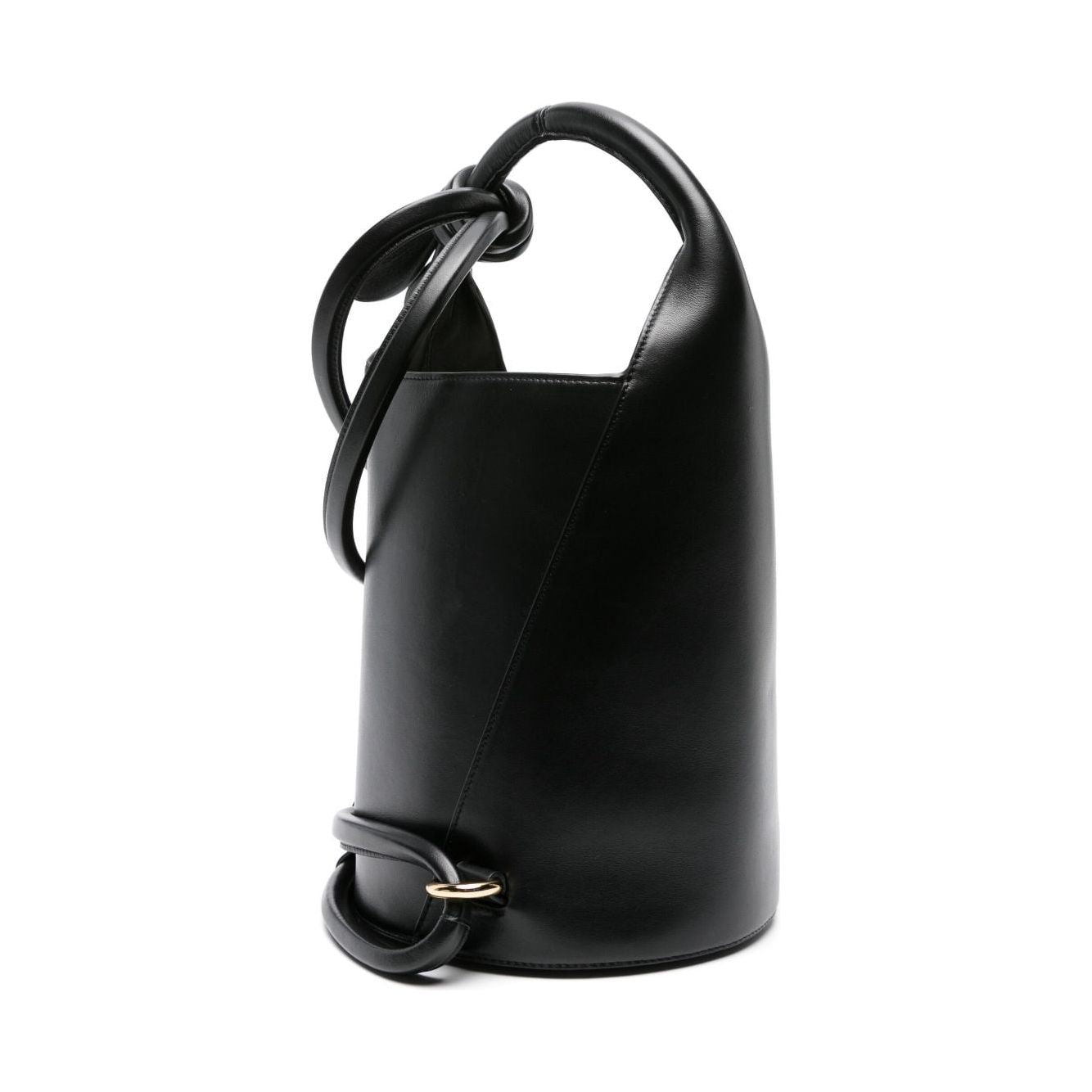 JACQUEMUS Le Petit Tourni Bucket Leather Bag Black Shoulder JACQUEMUS