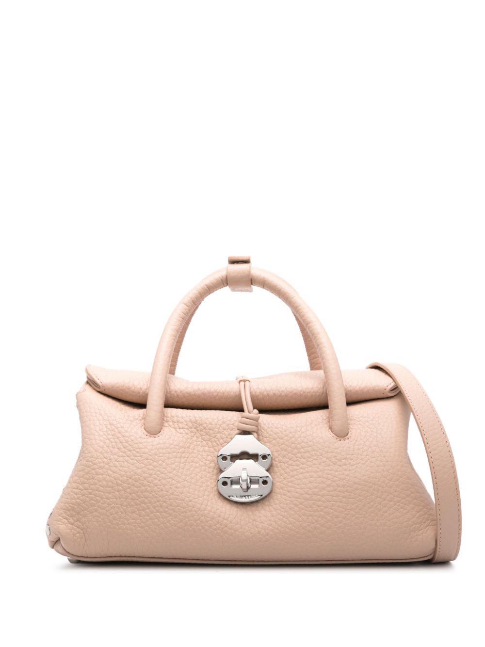 Zanellato Centauro Leather Pebbled Tote Bag Pink Handbag Zanellato