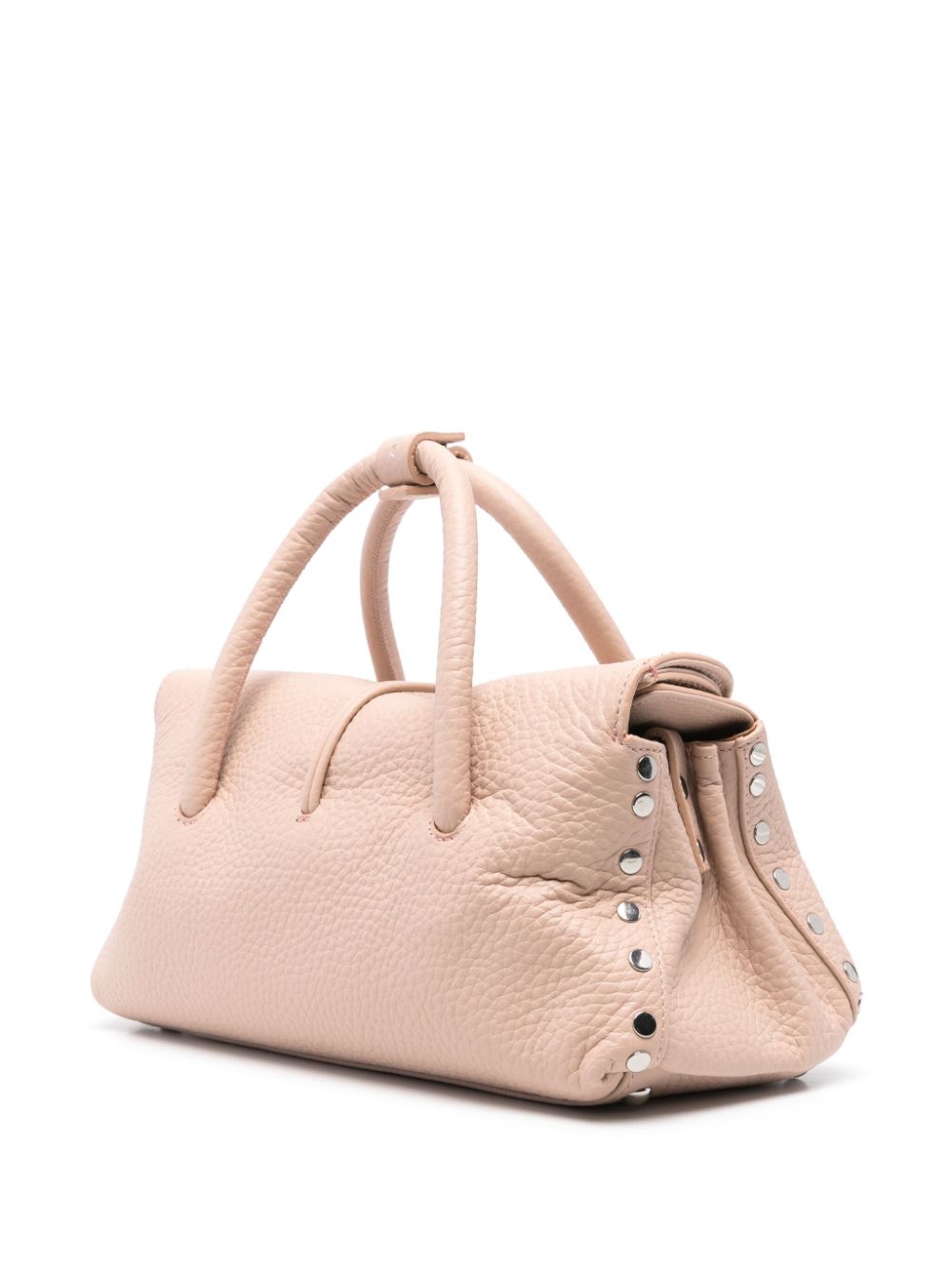 Zanellato Centauro Leather Pebbled Tote Bag Pink Handbag Zanellato