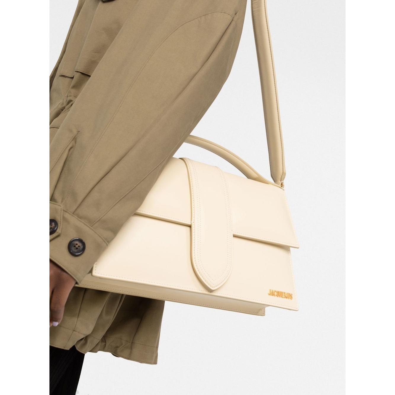 JACQUEMUS Le Bambinou ivory white calf leather Bag Handbag JACQUEMUS