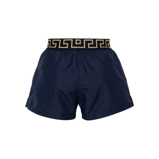Versace Greca Border swim shorts in Blue Beachwear & underwear Versace Dark Slate Gray