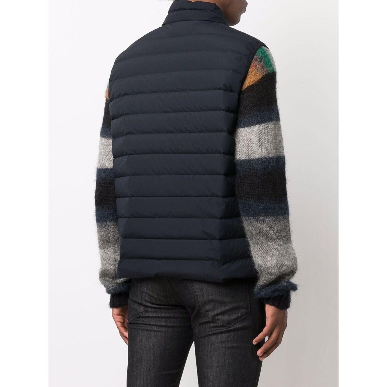 Emporio Armani Full zip sleeveless down jacket with logo patch Vests Emporio Armani Dark Slate Gray
