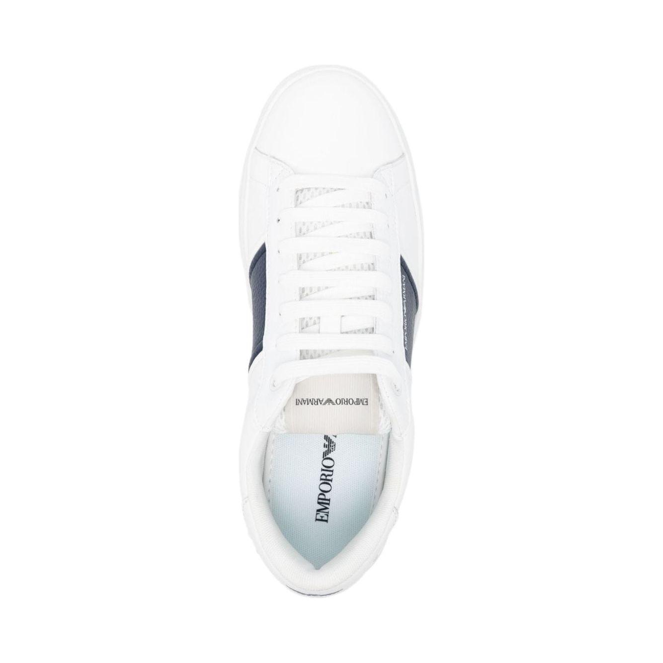 Emporio Armani Leather sneakers with logo detail Sneakers Emporio Armani White Smoke