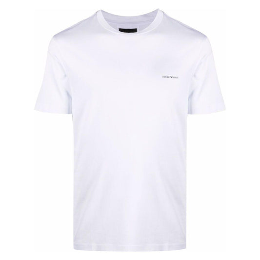 Emporio Armani Crewneck T-shirt with logo Topwear Emporio Armani Lavender