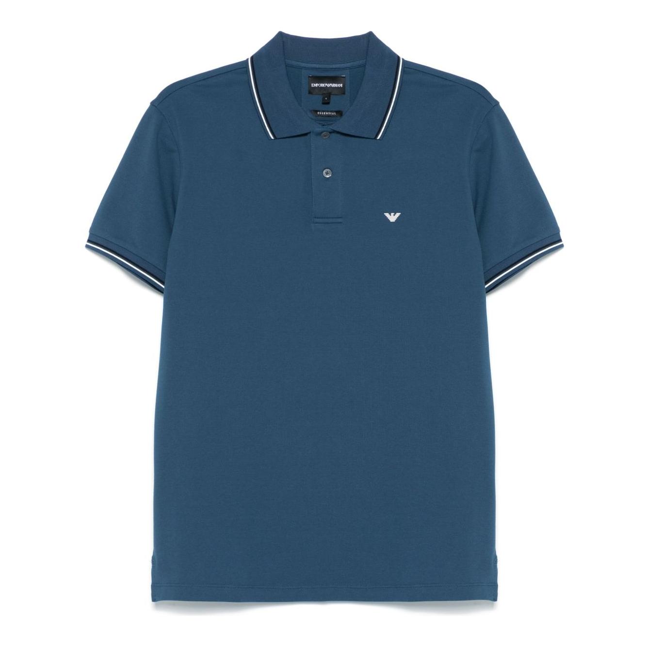 Emporio Armani embroidered logo polo shirt Topwear Emporio Armani Dark Slate Gray