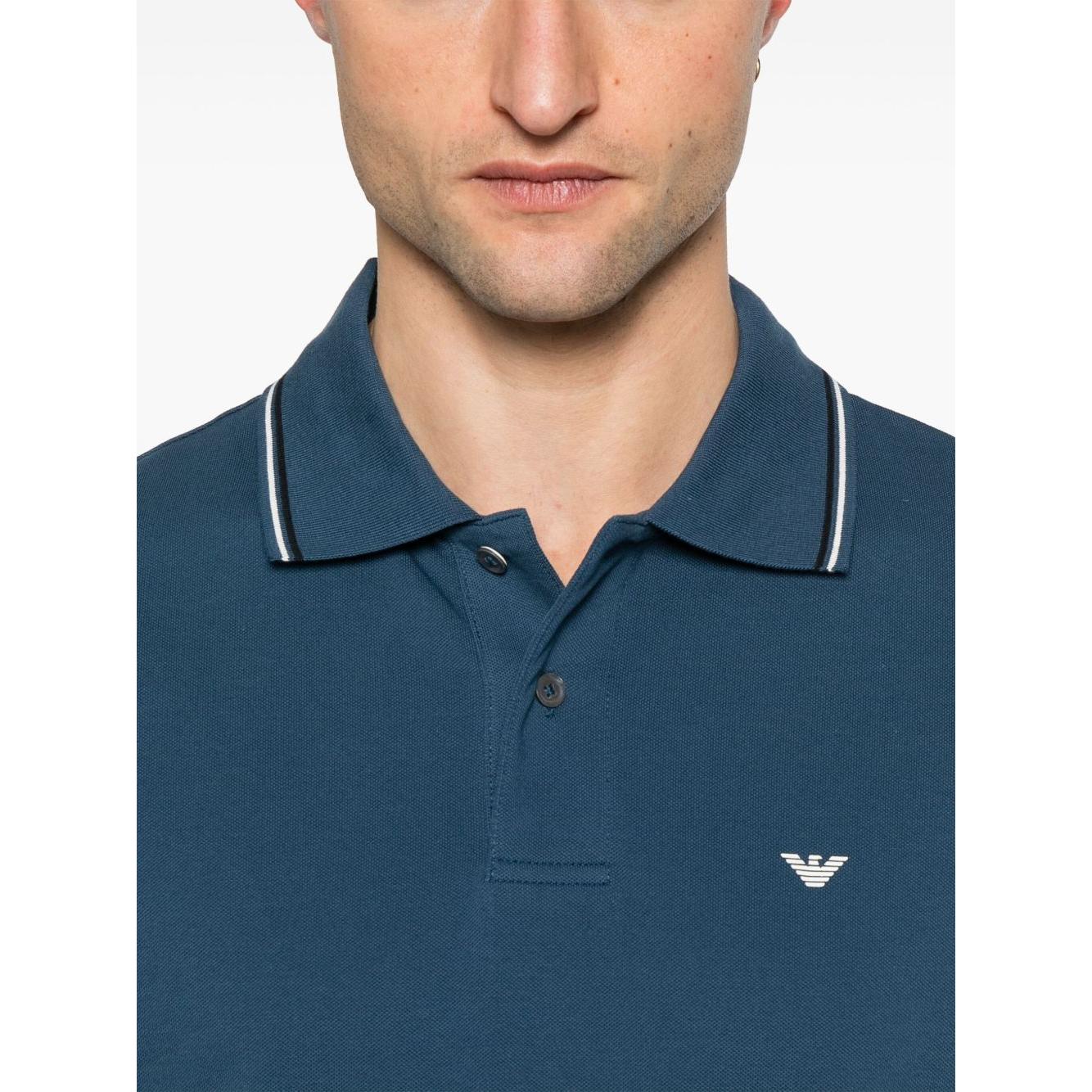 Emporio Armani embroidered logo polo shirt Topwear Emporio Armani Wheat
