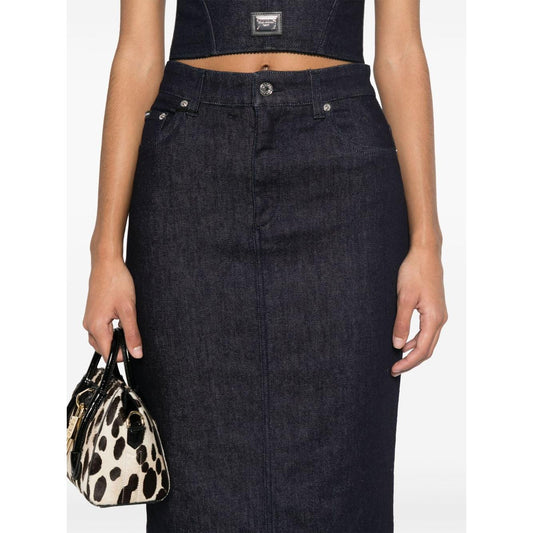 Dolce & Gabbana denim midi skirt Skirts Dolce & Gabbana Dark Slate Gray
