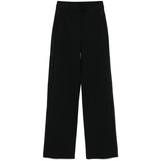 Emporio Armani jersey trousers with bands and micro studs Trousers Emporio Armani Black