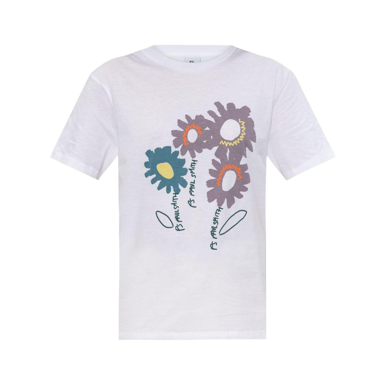PS By Paul Smith T-shirts and Polos White Topwear PS By Paul Smith Lavender