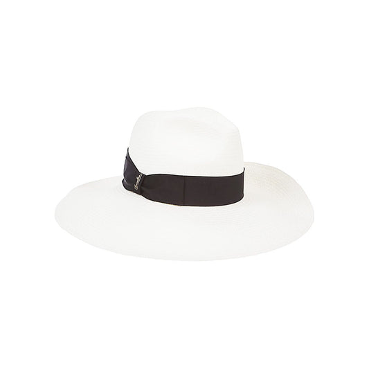 Borsalino Hats Black Scarves Hats & Gloves Borsalino White Smoke