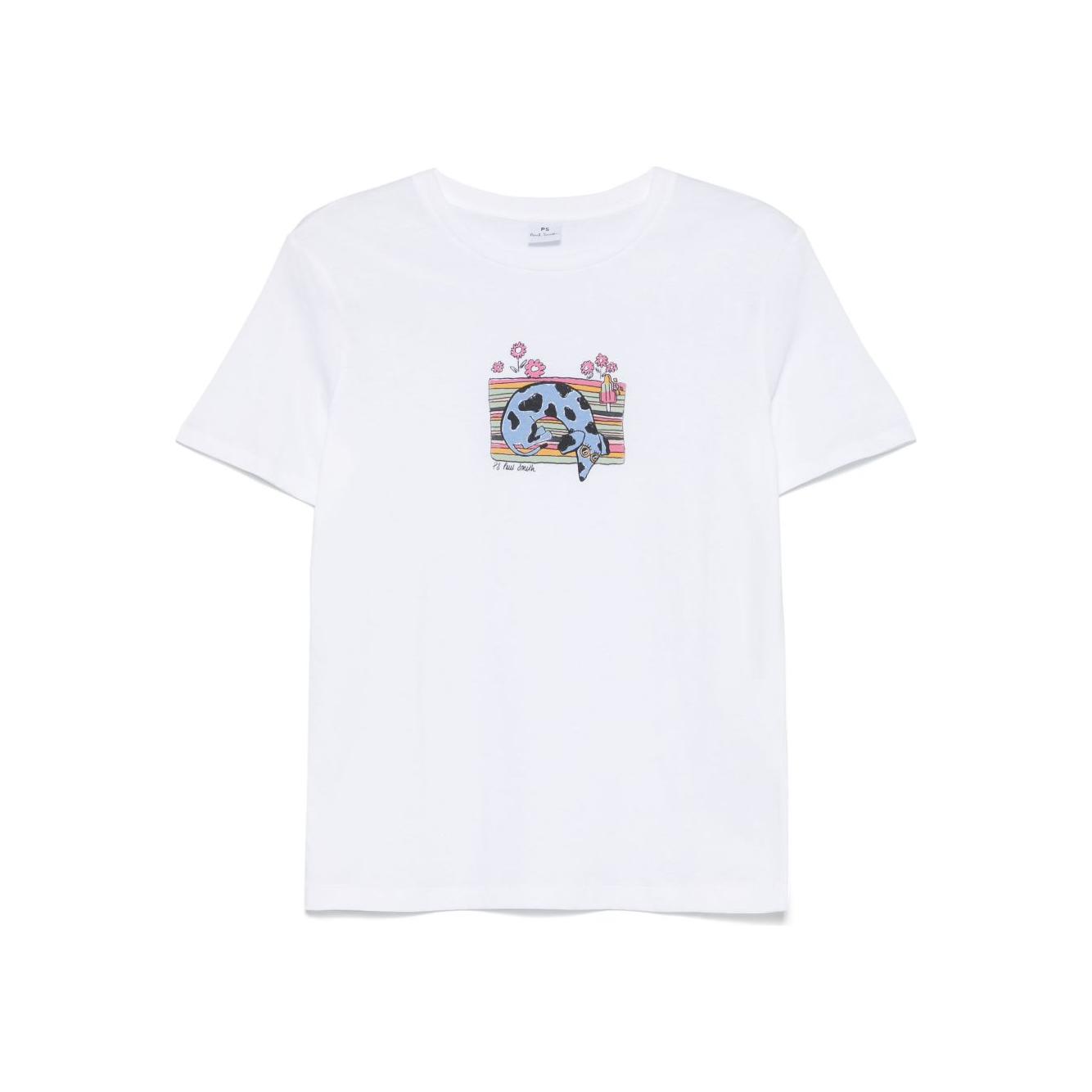 PS By Paul Smith T-shirts and Polos White Topwear PS By Paul Smith Lavender