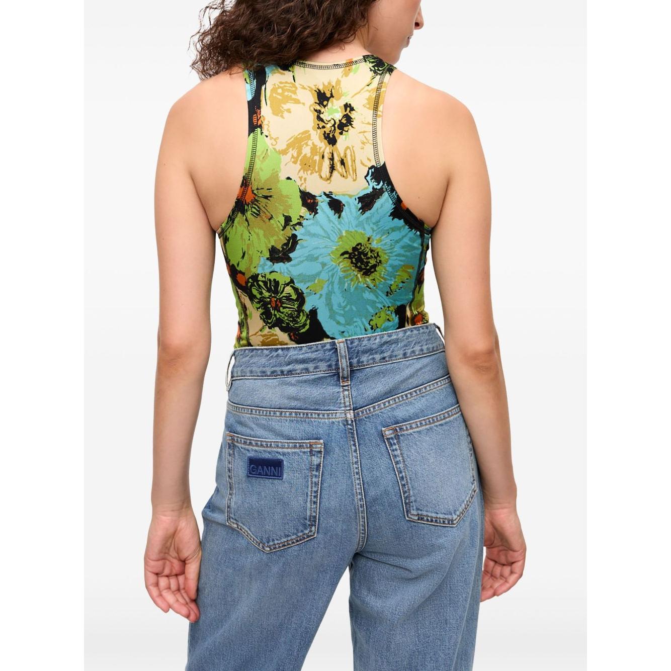GANNI Top MultiColour Topwear Ganni Dim Gray