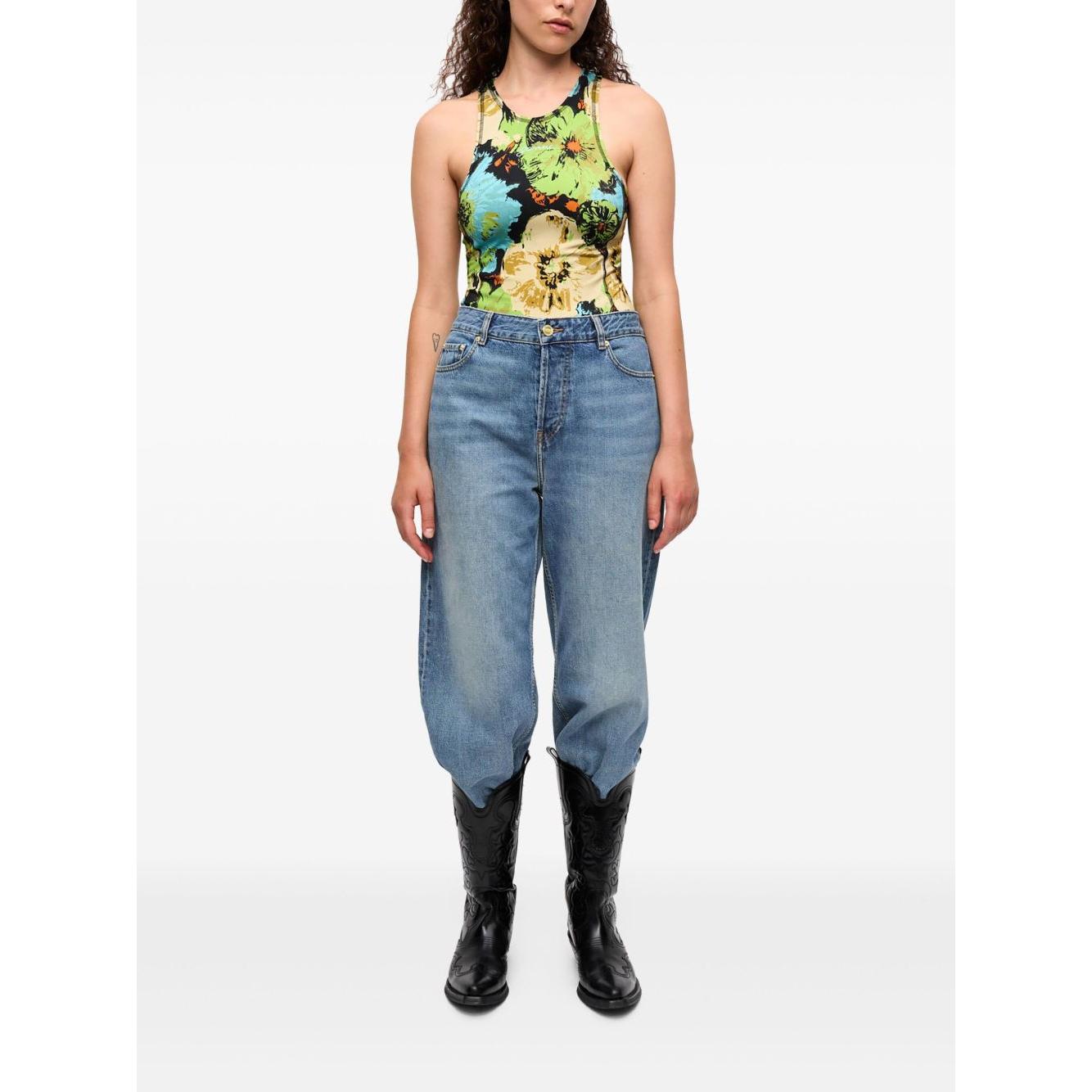 GANNI Top MultiColour Topwear Ganni White Smoke
