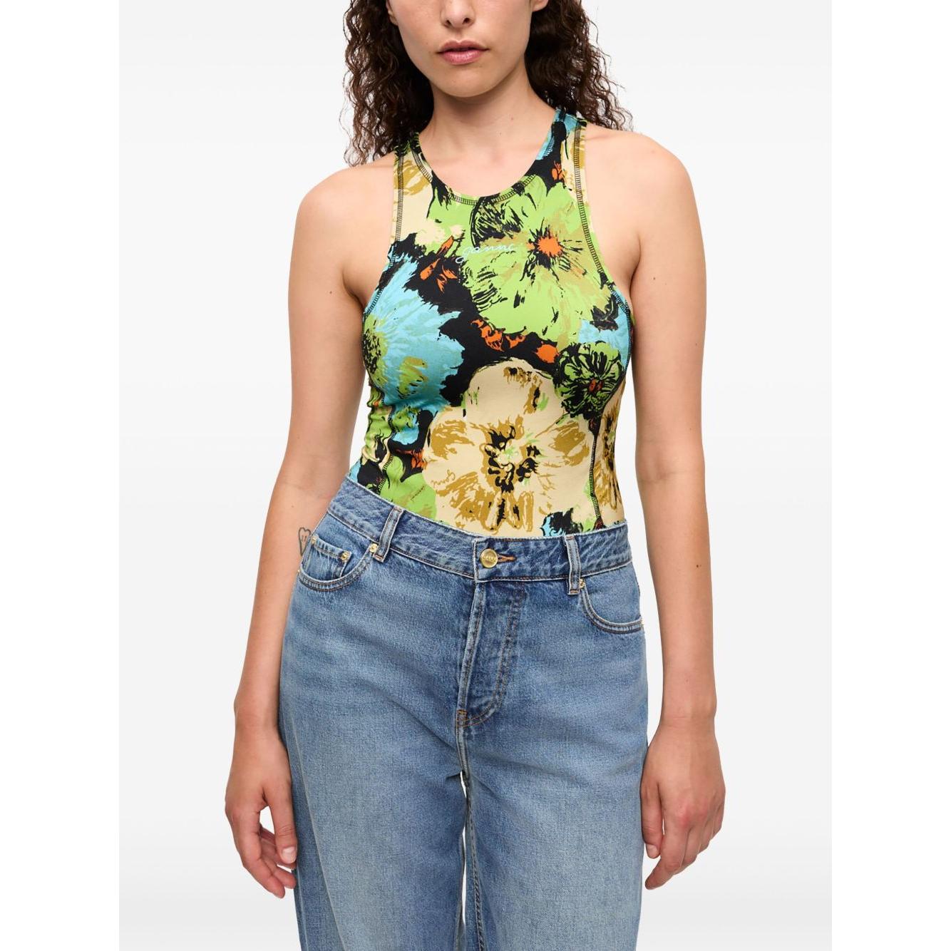 GANNI Top MultiColour Topwear Ganni Dark Slate Gray