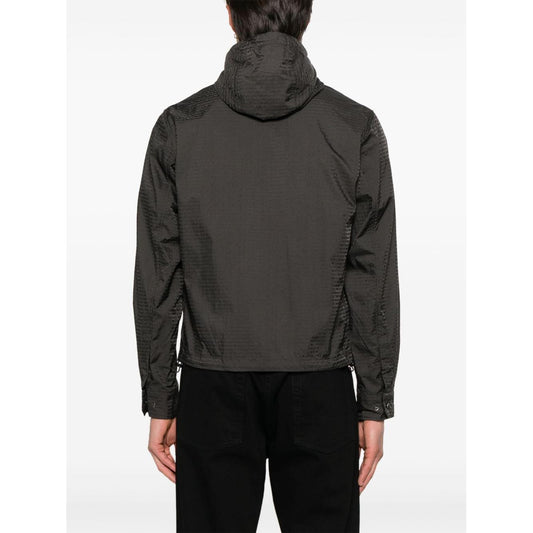 Emporio Armani Blouson with internal nylon bib jacquard all-over lettering