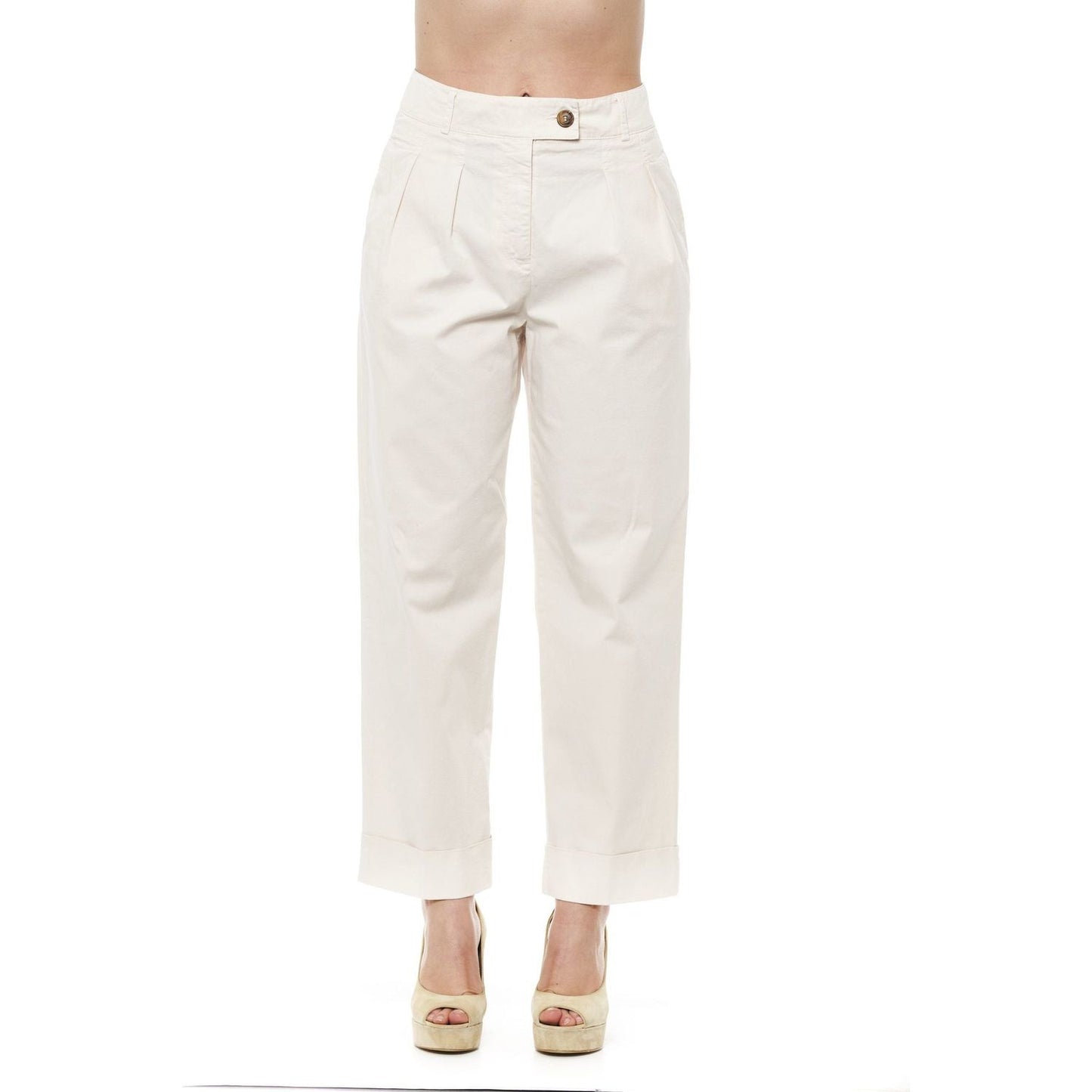 Peserico Beige Cotton Jeans & Pants Peserico