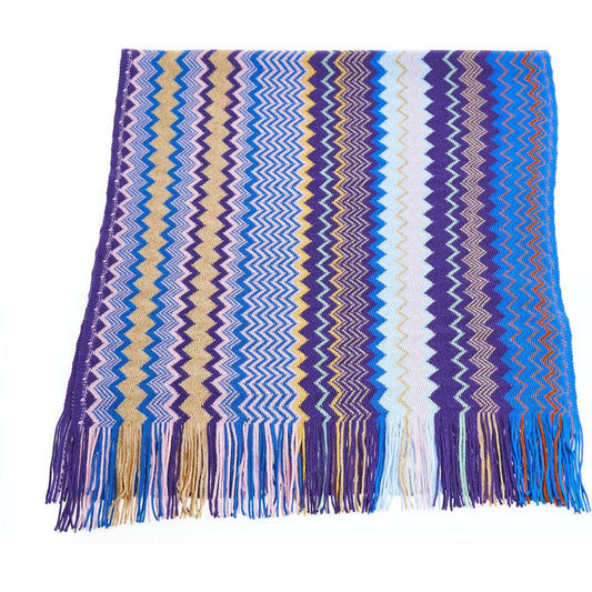 Missoni Geometric Pattern Fringed Luxury Scarf Missoni