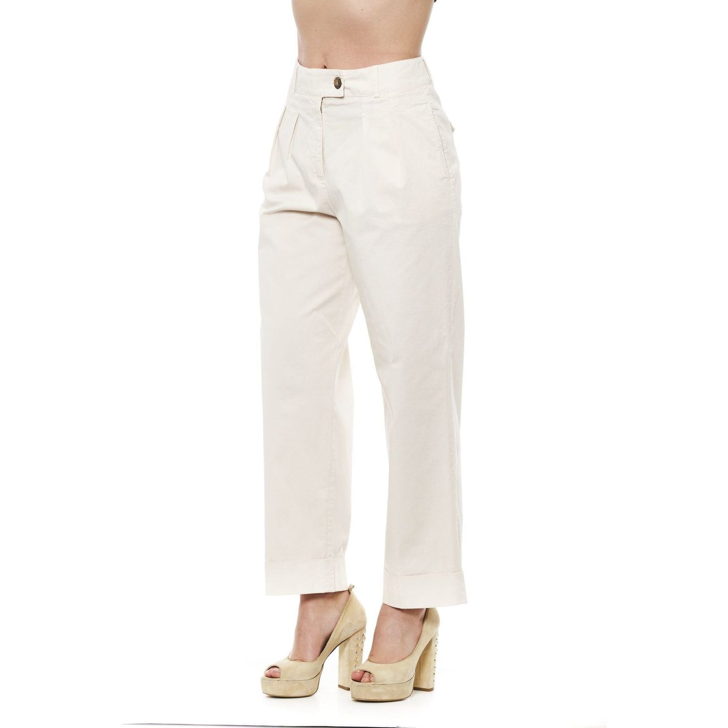 Peserico Beige Cotton Jeans & Pants Peserico