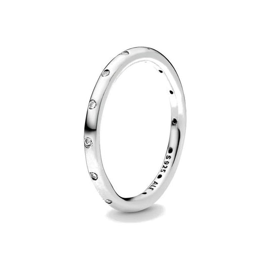 PANDORA JEWELS Mod. SIMPLE SPARKLING BAND - RING - Size 58 DESIGNER FASHION JEWELLERY PANDORA