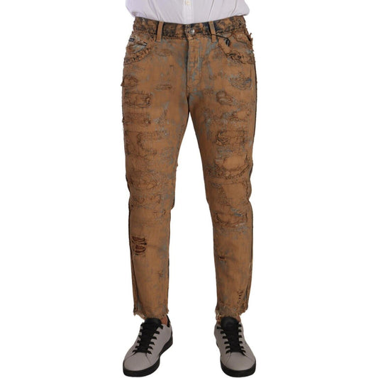 Dolce & Gabbana Authentic Distressed Denim Classic Trousers Dolce & Gabbana