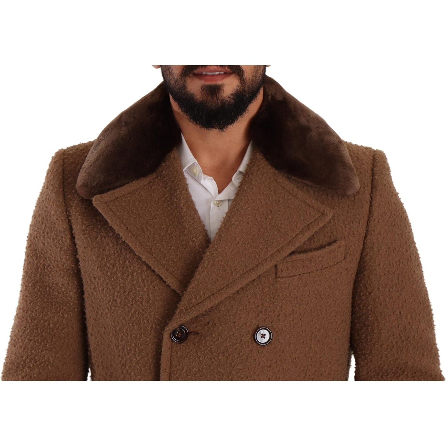 Dolce & Gabbana Elegant Double Breasted Wool Overcoat Dolce & Gabbana