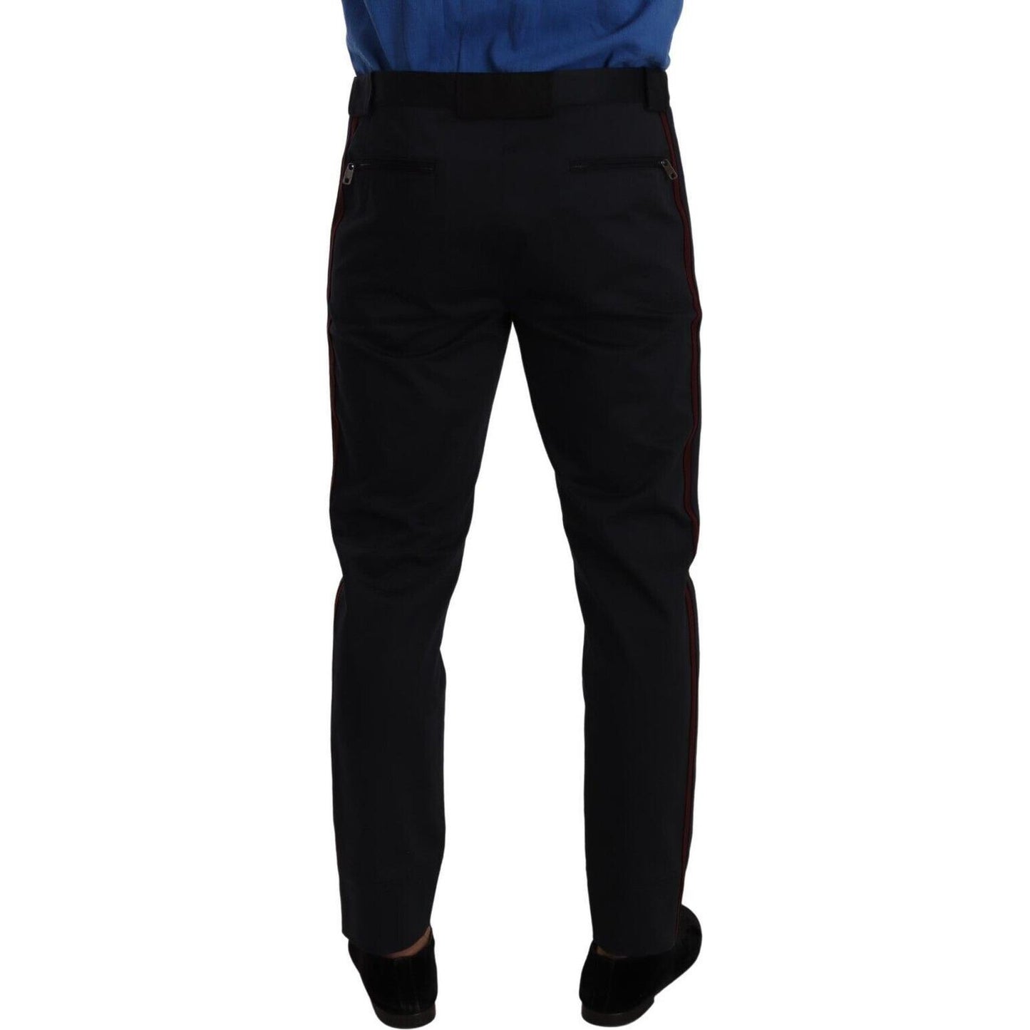 Dolce & Gabbana Chic Slim Fit Chinos Pants in Blue Dolce & Gabbana