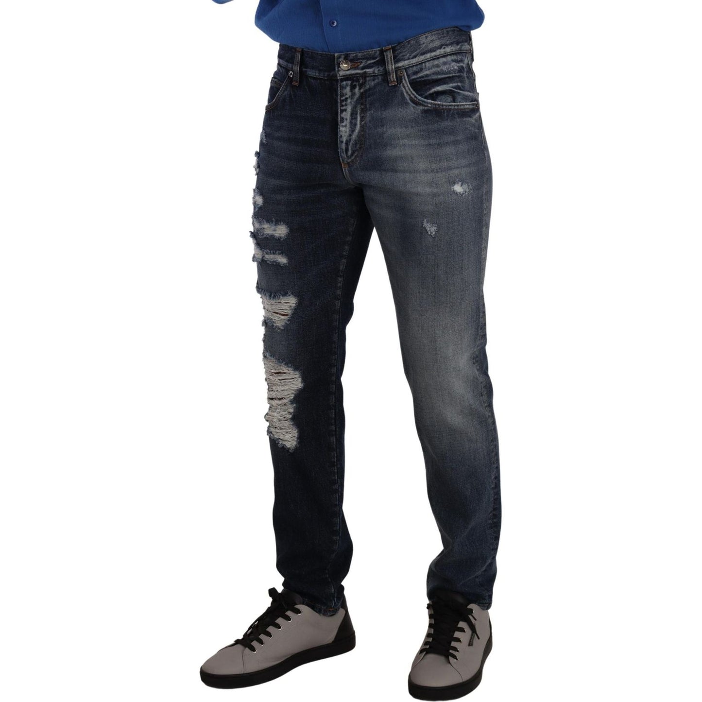 Dolce & Gabbana Chic Tattered Denim Jeans Dolce & Gabbana