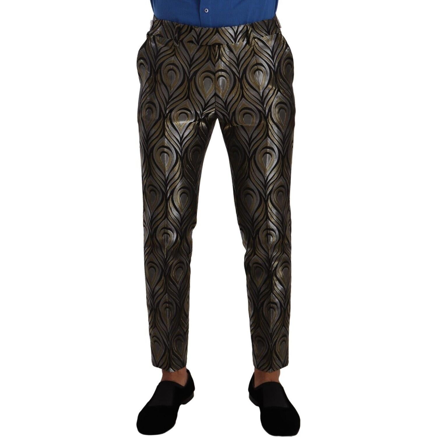 بنطلون رسمي معدني أنيق بقصّة Slim Fit من Dolce &amp; Gabbana
