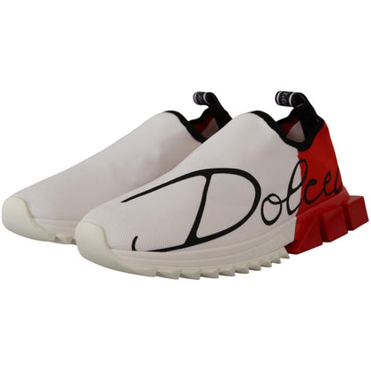 Dolce & Gabbana White Red Sorrento Sandals Sneakers Dolce & Gabbana