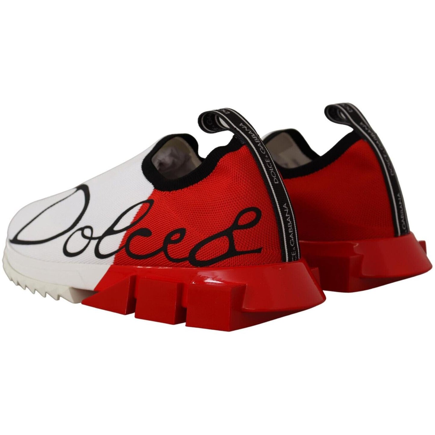Dolce & Gabbana White Red Sorrento Sandals Sneakers Dolce & Gabbana
