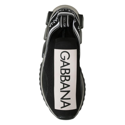Dolce & Gabbana Black White SORRENTO Sport Stretch Sneakers Dolce & Gabbana