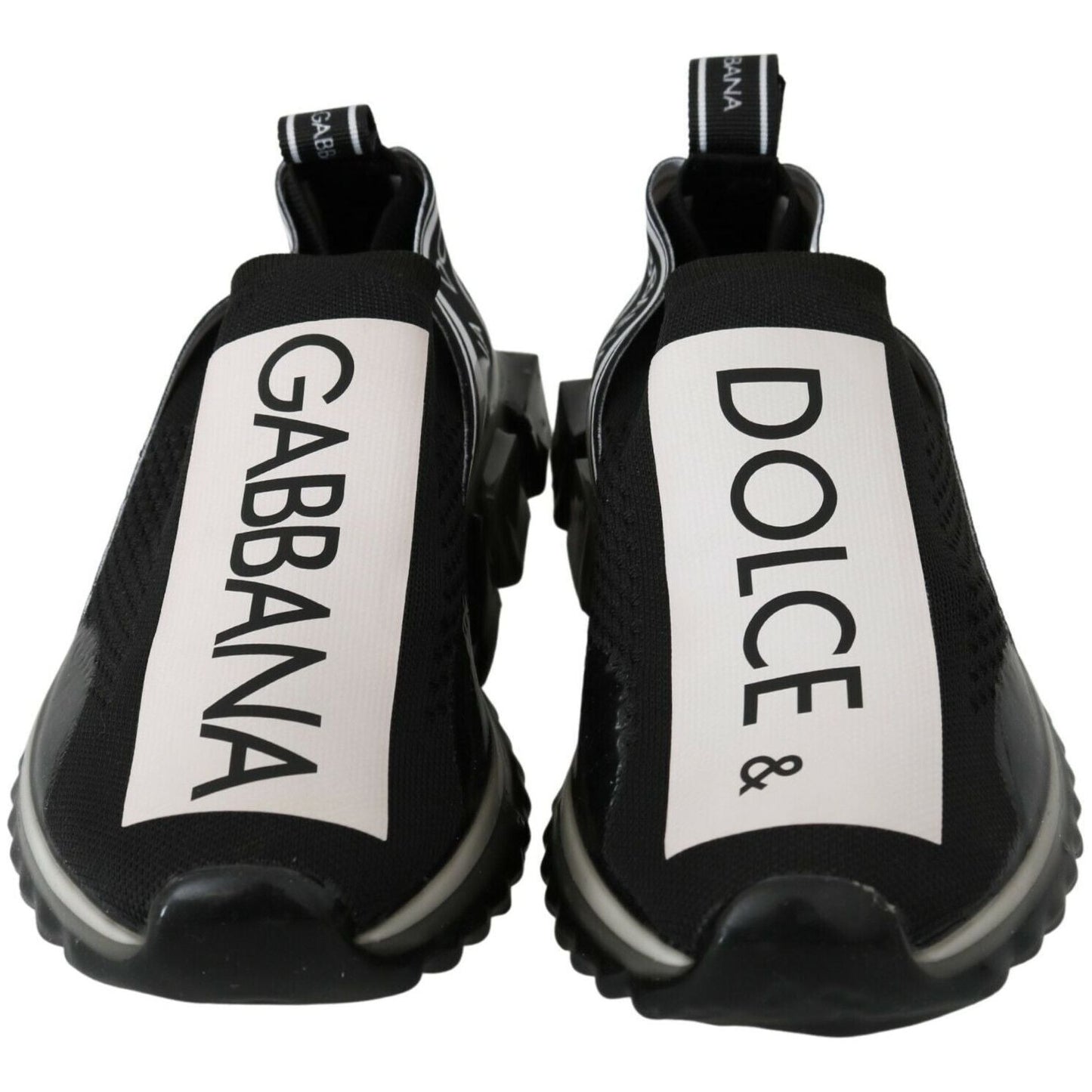 Dolce & Gabbana Black White SORRENTO Sport Stretch Sneakers Dolce & Gabbana