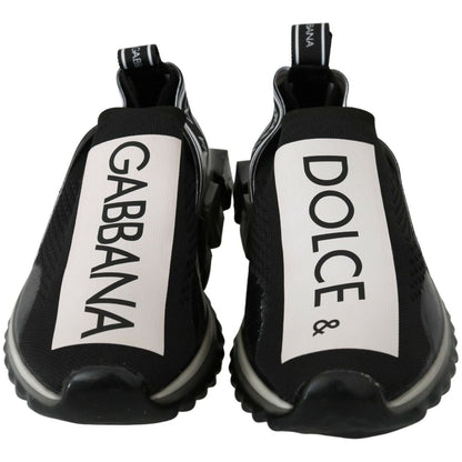 Dolce & Gabbana Black White SORRENTO Sport Stretch Sneakers Dolce & Gabbana