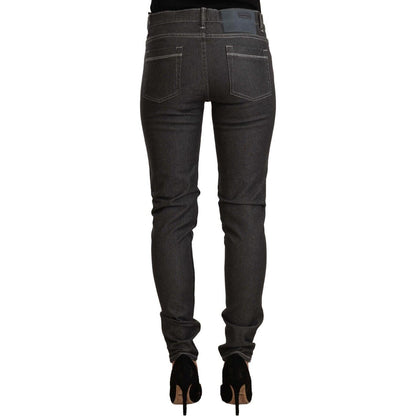 Acht Black Low Waist Skinny Denim Slim Fit Jeans Acht