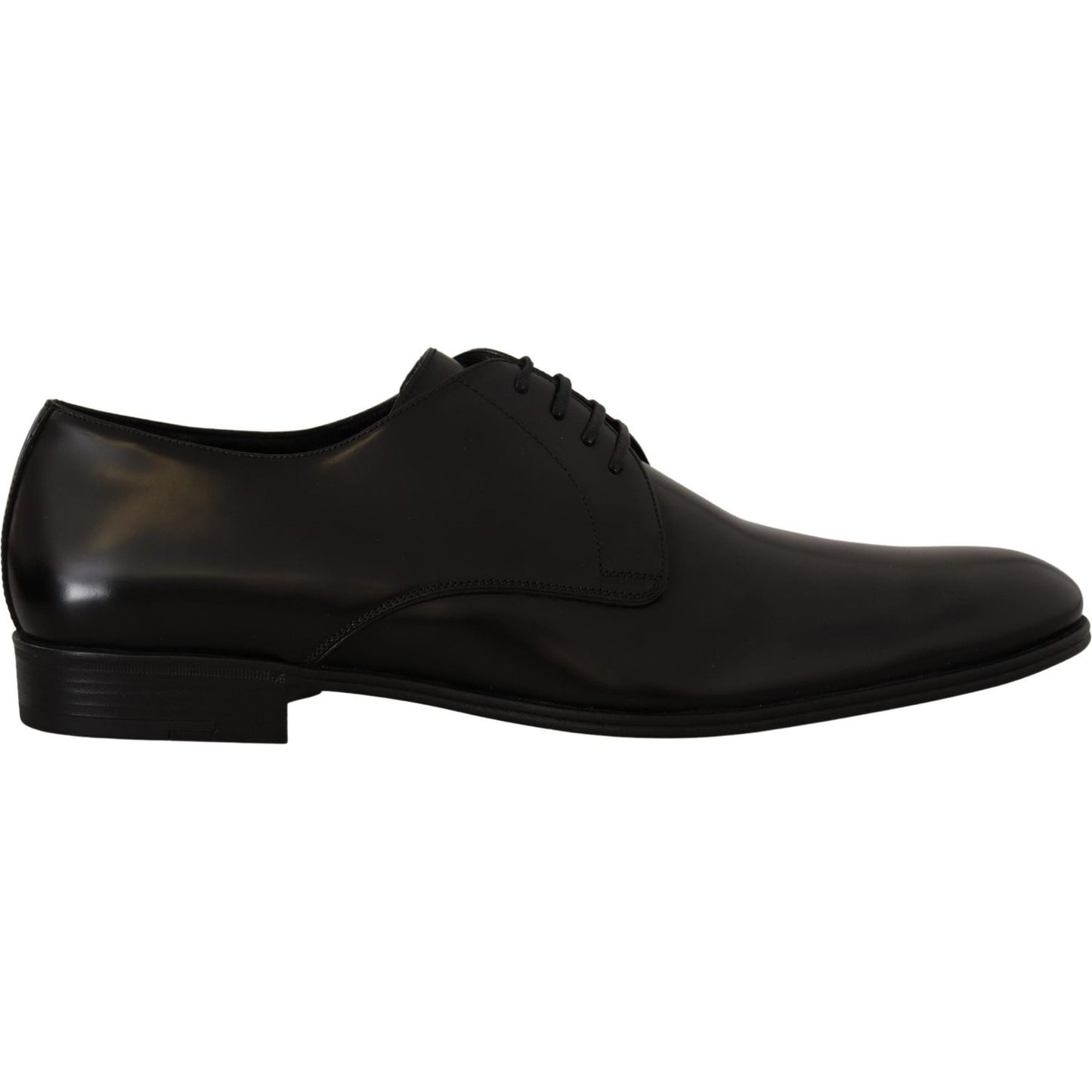 Dolce & Gabbana Black Leather Lace Up Formal Derby Shoes Dolce & Gabbana