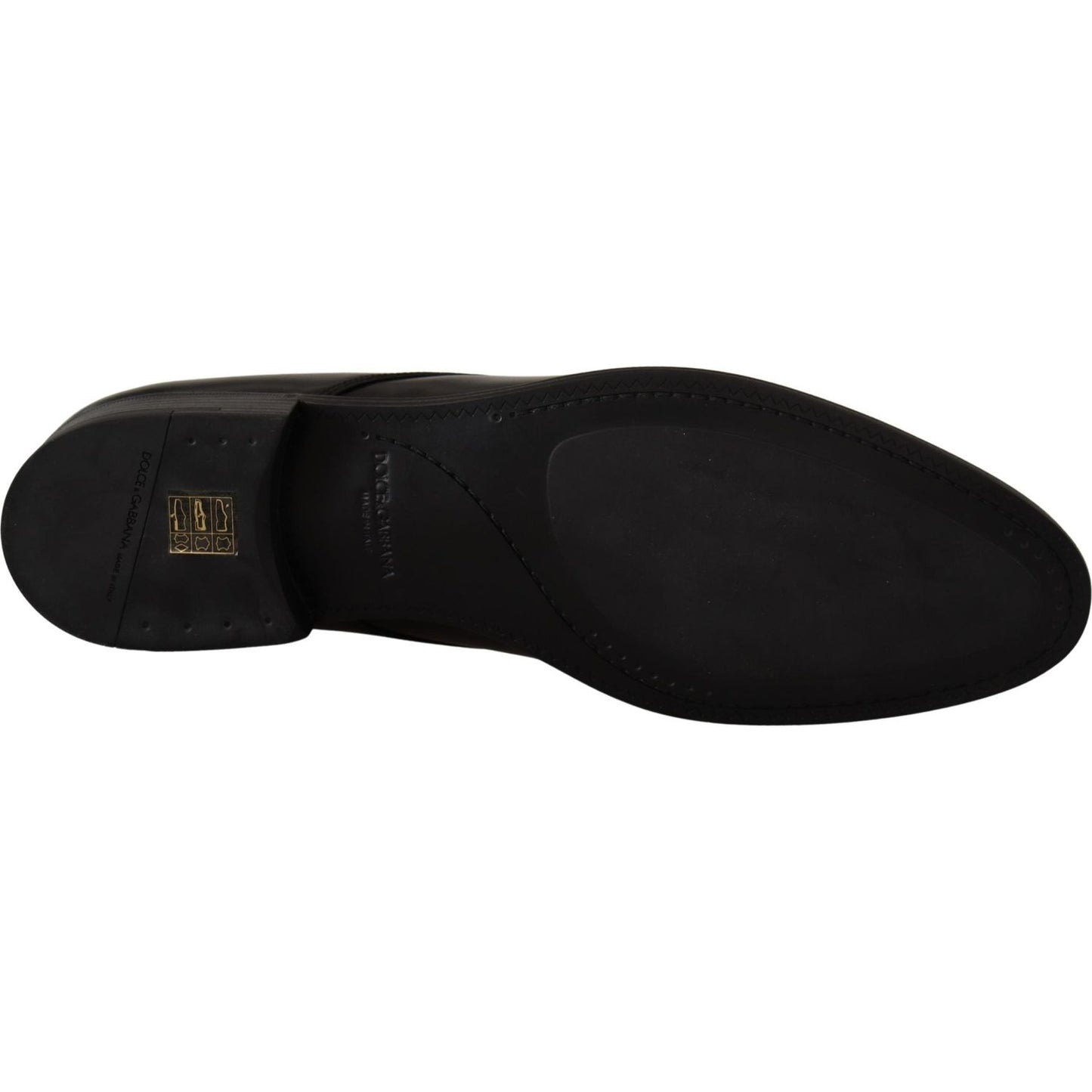 Dolce & Gabbana Black Leather Lace Up Formal Derby Shoes Dolce & Gabbana