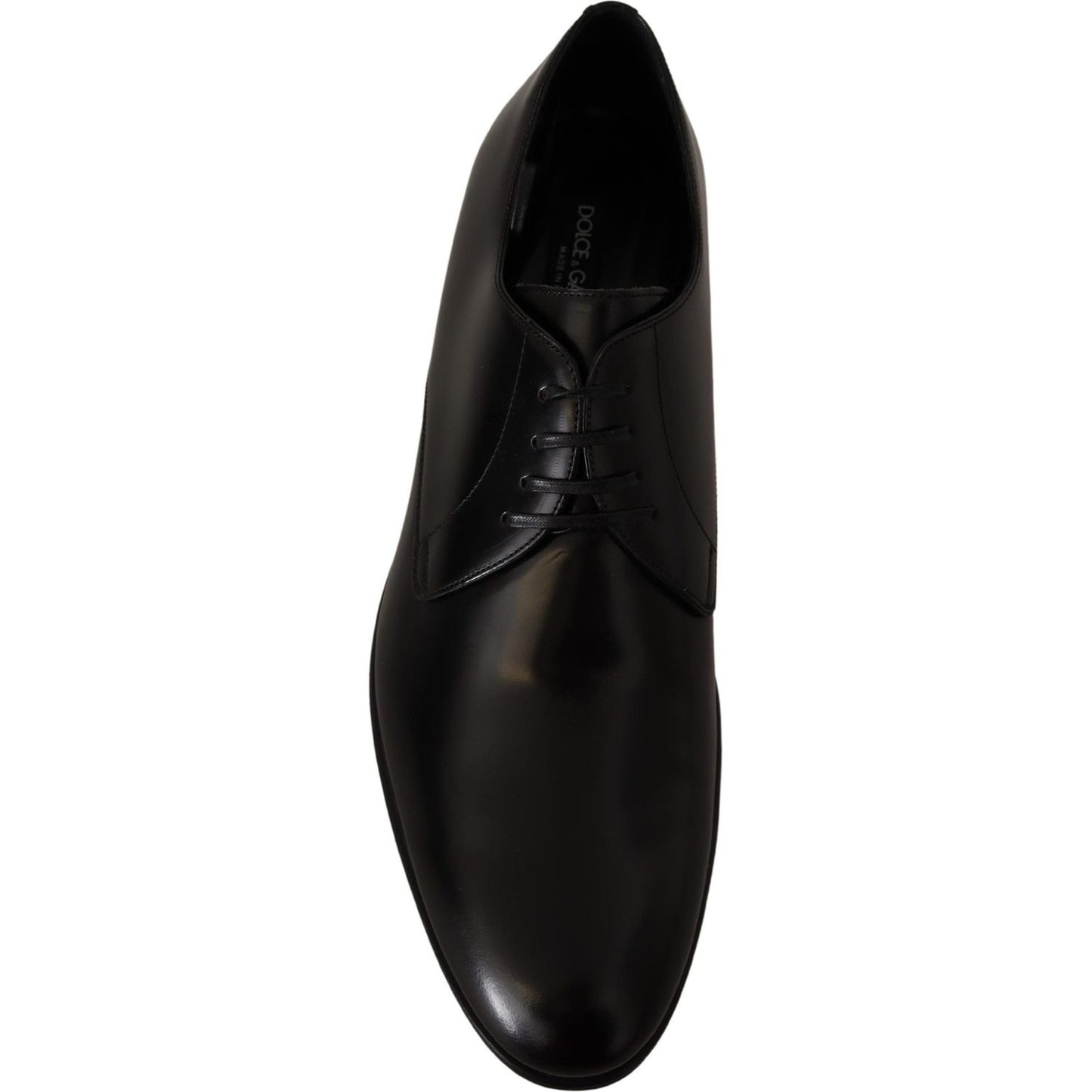 Dolce & Gabbana Black Leather Lace Up Formal Derby Shoes Dolce & Gabbana